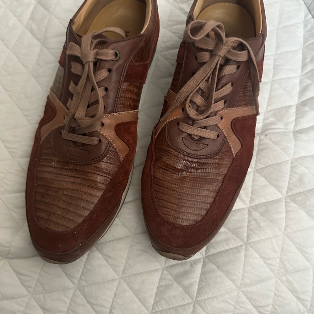Men's Brown Leather Sneakers
